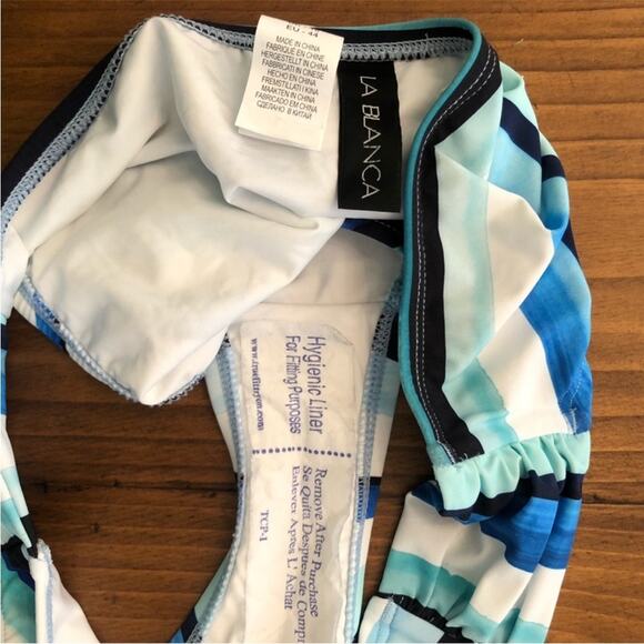 NWOT La Blanca Meridian Side Shirred Hipster Bottoms - Sz. 12 - Picture 6 of 6